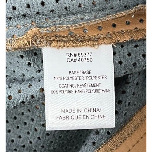 WYNNELayers Collection Vegan Leather Jacket Womens M Perforated Camel Brown - Picture 5 of 12